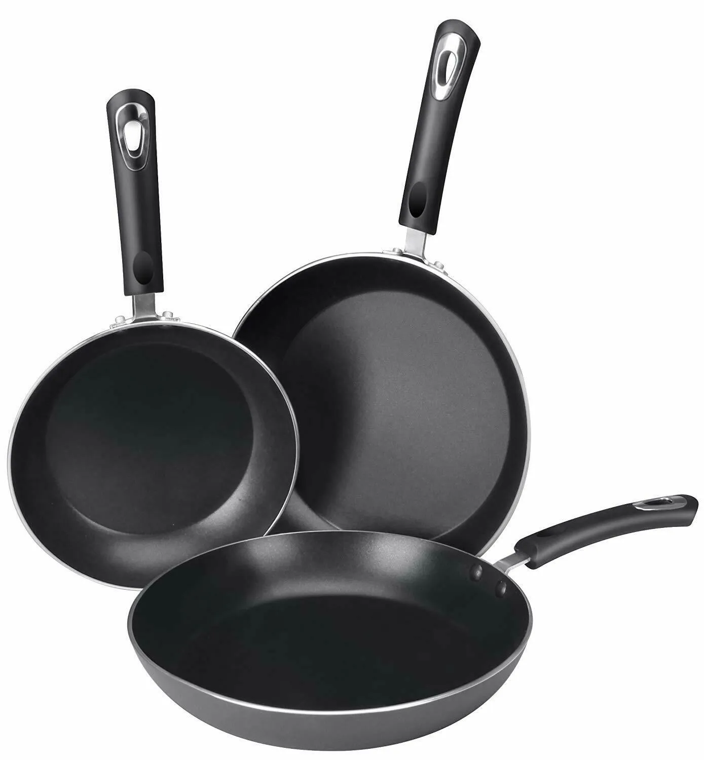 3 Piece Induction Bottom 8", 9.5", 11 inch Nonstick Frying Pan Set