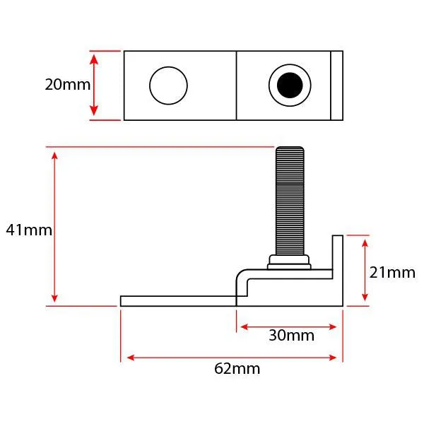 3/8" Terminal Mount Fuse Holder - Max. Voltage Rating 58V - 30-300 Amps Rating