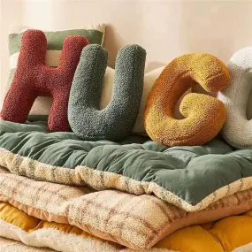 Alphabet Letter Fleece Pillows