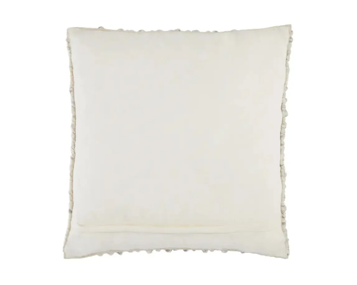 Angora Kaz Pillow- Ivory/Gray