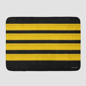 Black Pilot Stripes - Bath Mat