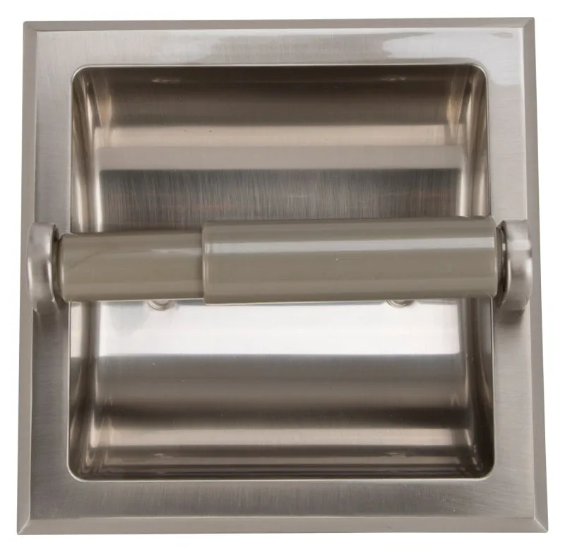 Boston Harbor 776H-07 Recessed Paper Holder, Plastic/Zinc, Brushed Nickel, Recessed Mounting :CD: QUANTITY: 1