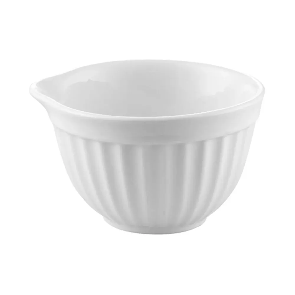 CAC China RKF-215 Fluted Ramekin W/ Pour Spout 15 Oz 5" Case of 24 Pcs