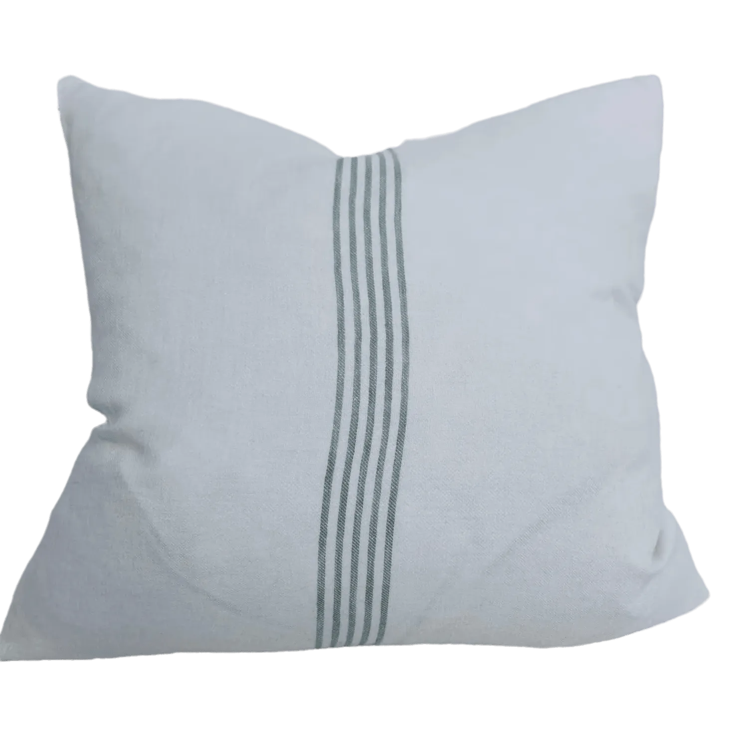 Casa French Linen Cushion | Serape Stripe Green