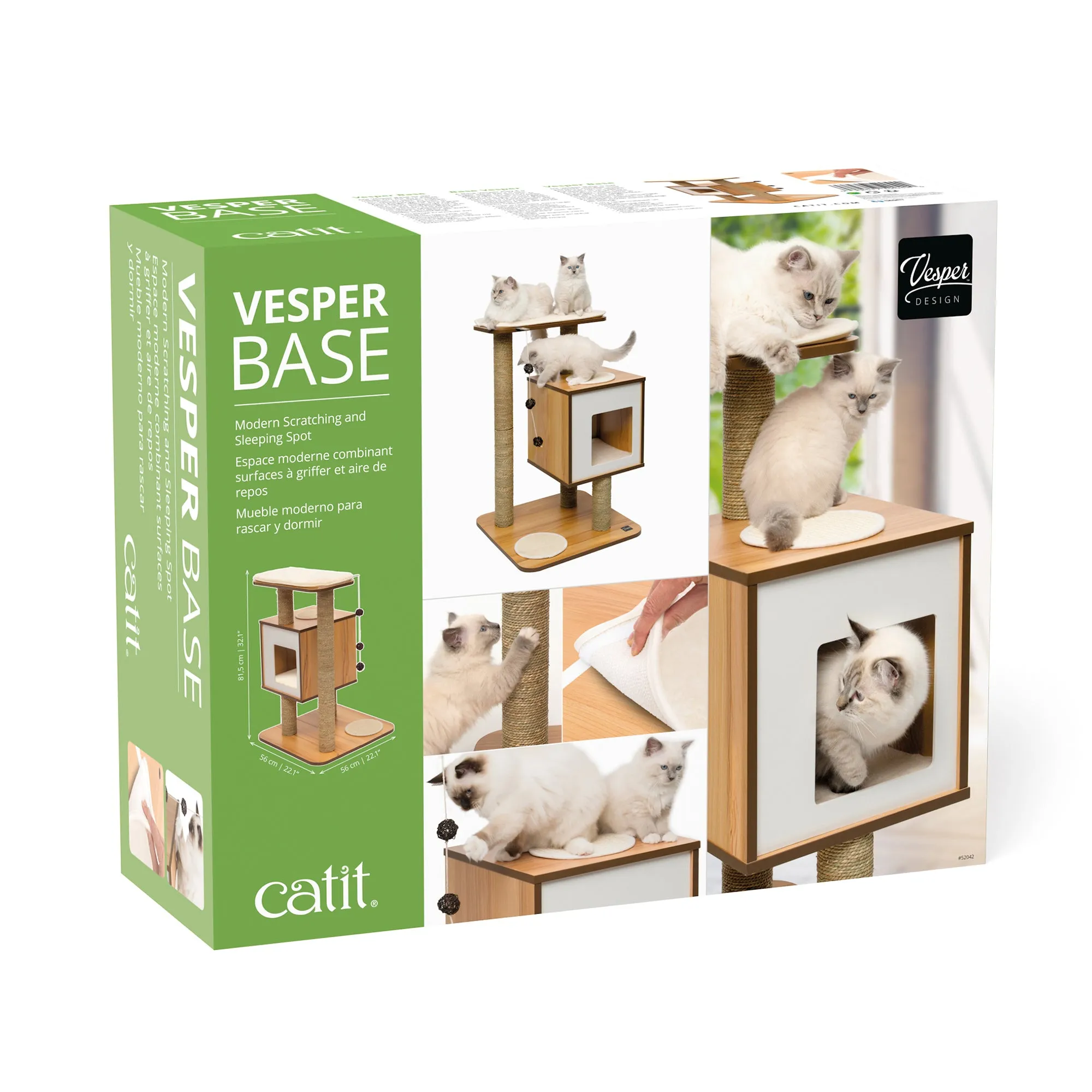 Catit Cat Furniture Vesper Base Walnut