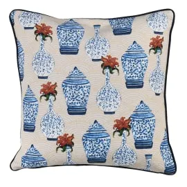 Chinoiserie Jars Cushion