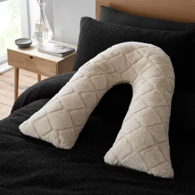 Cosy Diamond V Shaped Cushion Natural