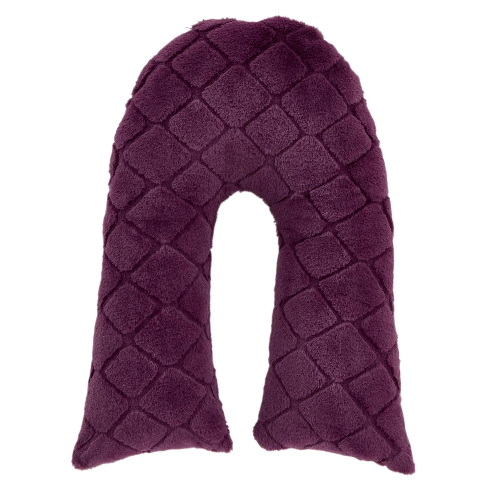 Cosy Diamond V Shaped Cushion Plum