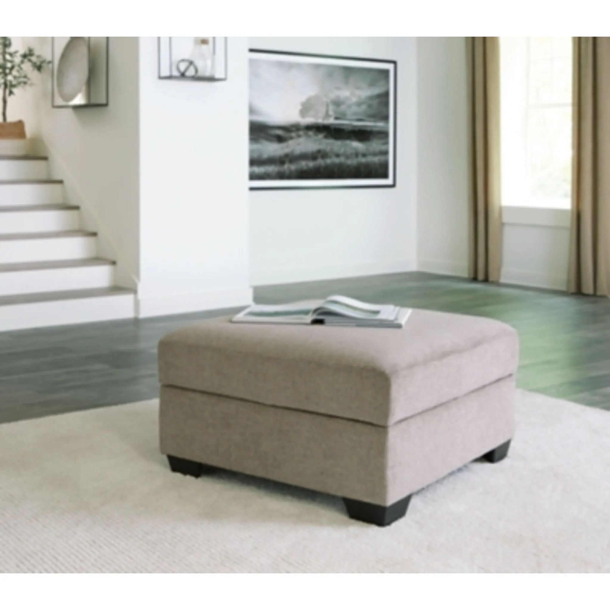 Creswell Storage Ottoman - Stone