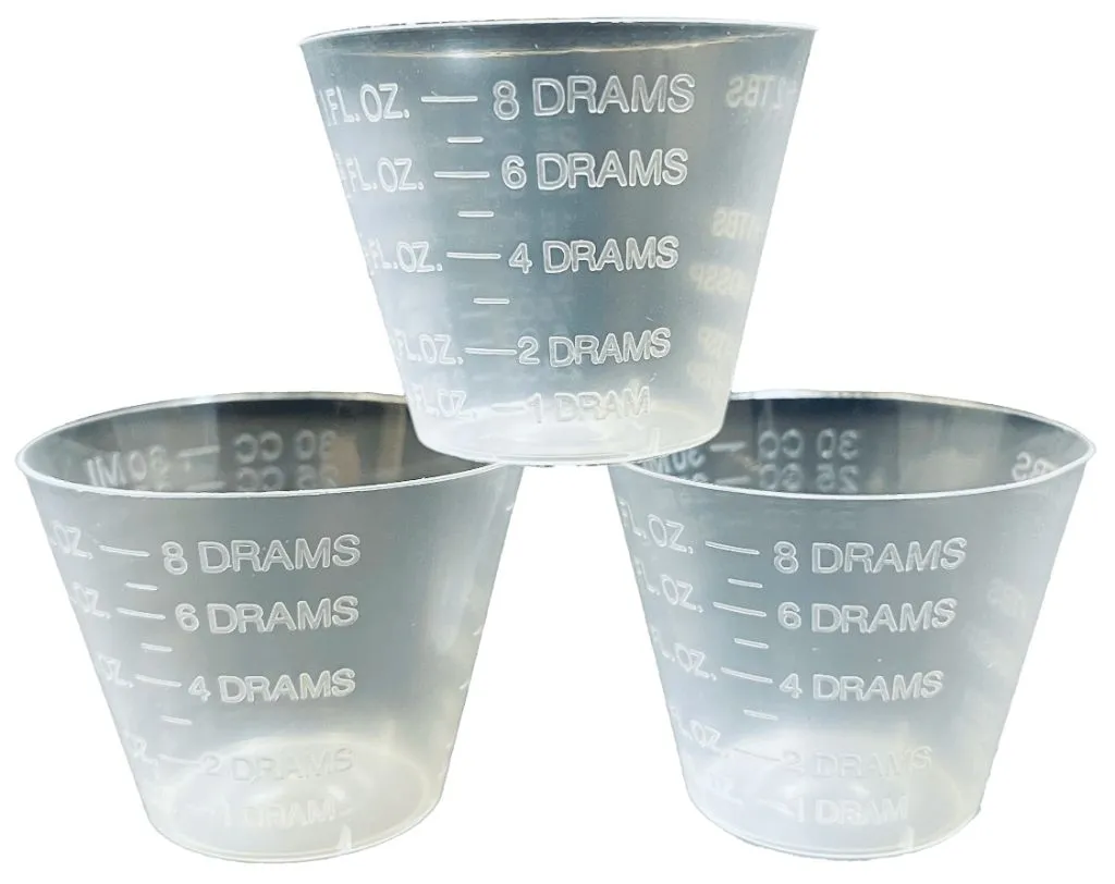 CX-1, 1 oz. Medicine/Mixing Cups - Clear Plastic, Sleeve of 100