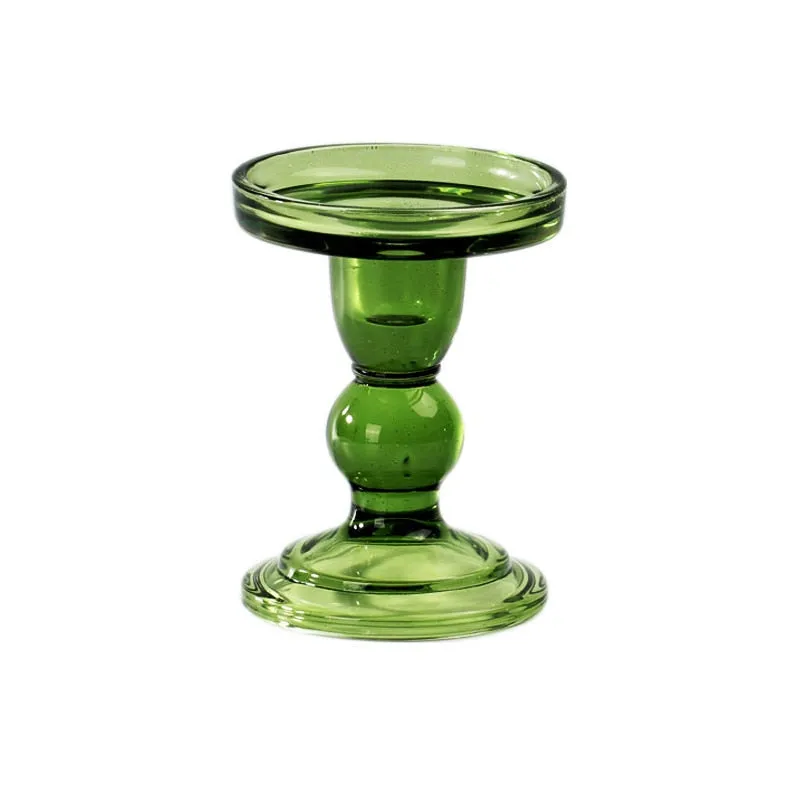 Edith Colored Glass Candle holder