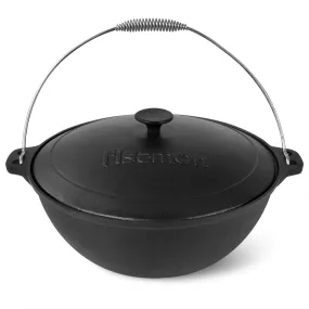 Fissman Dutch Oven Cast Iron Cauldron 8.0L with Handle and Lid, Non-Stick Cast Iron Cauldron