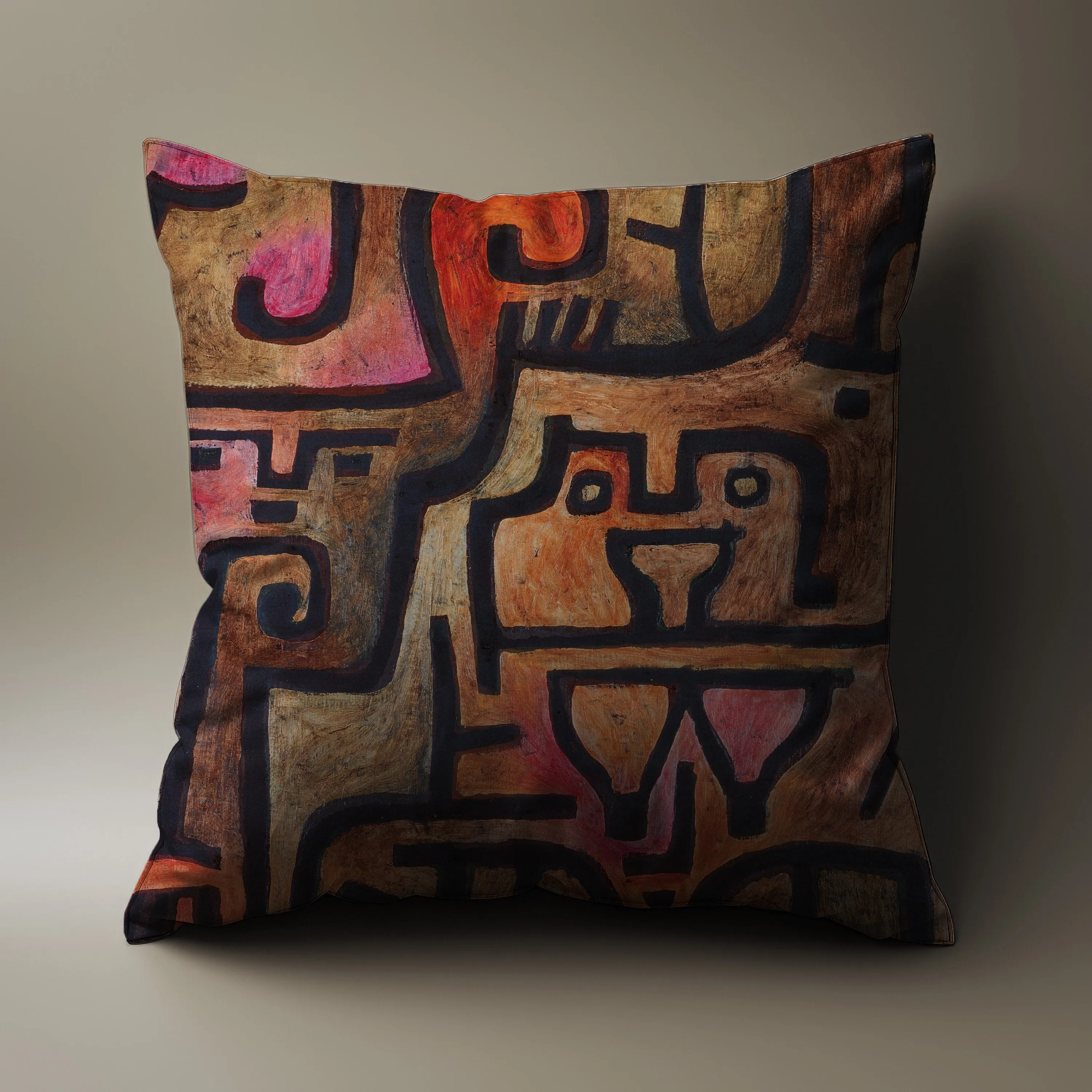 Forest Witches Throw Pillow - Paul Klee