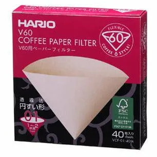 Hario Brown Paper Filter Set/40