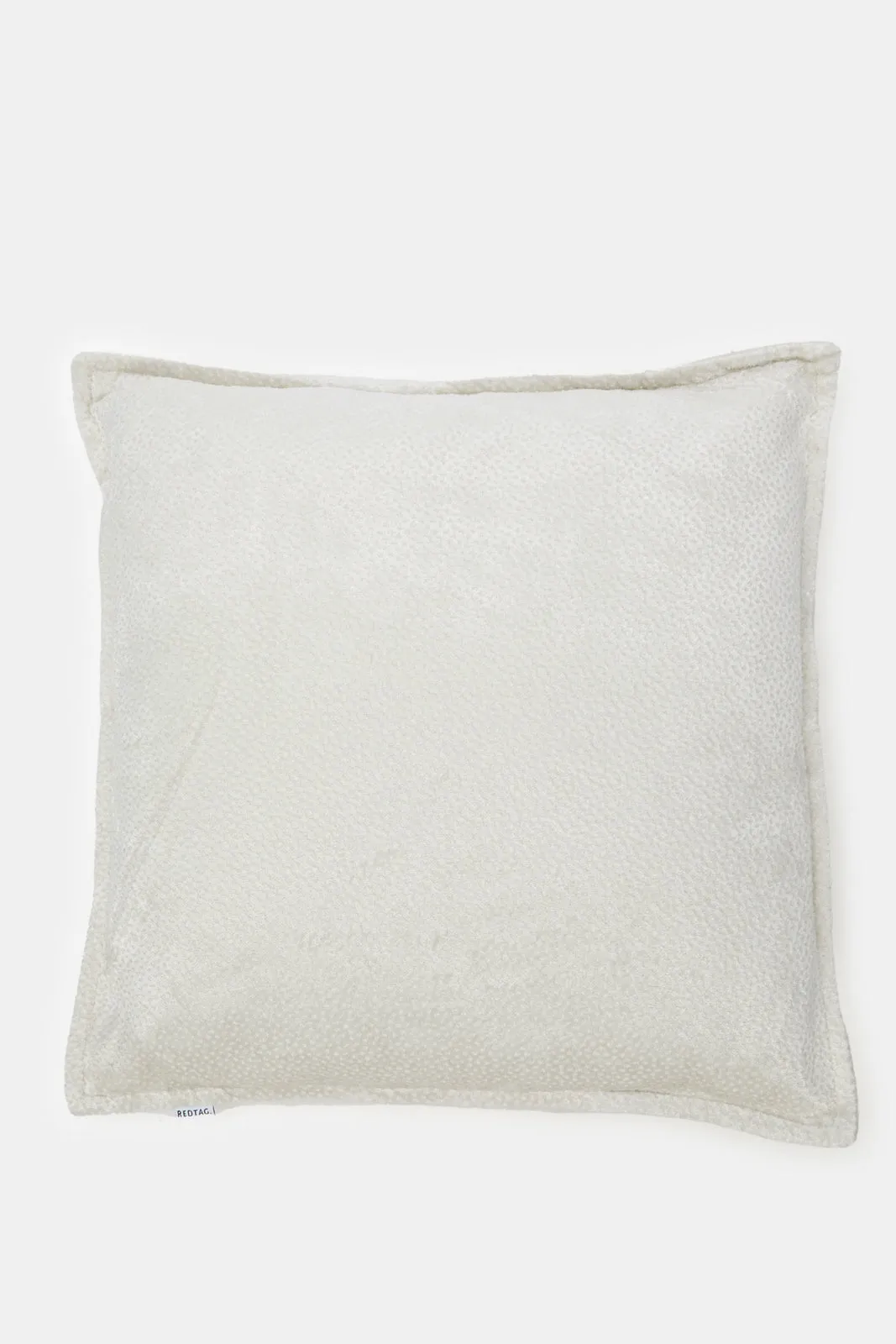 Ivory Dotted Textured Velvet Cushion