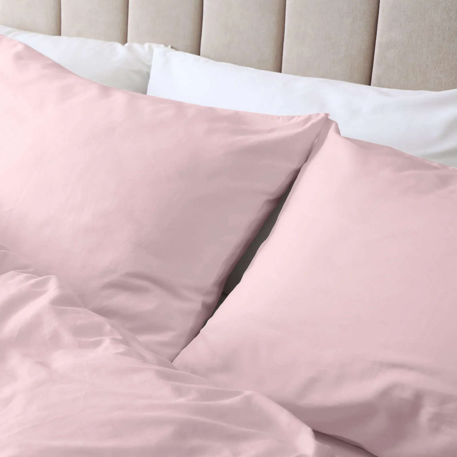 KING 1000TC Cotton Blend Quilt Cover Pillowcase Set - Pink