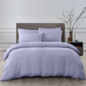 KING 2000TC Bamboo Cooling Quilt Cover Set - Lilac Grey