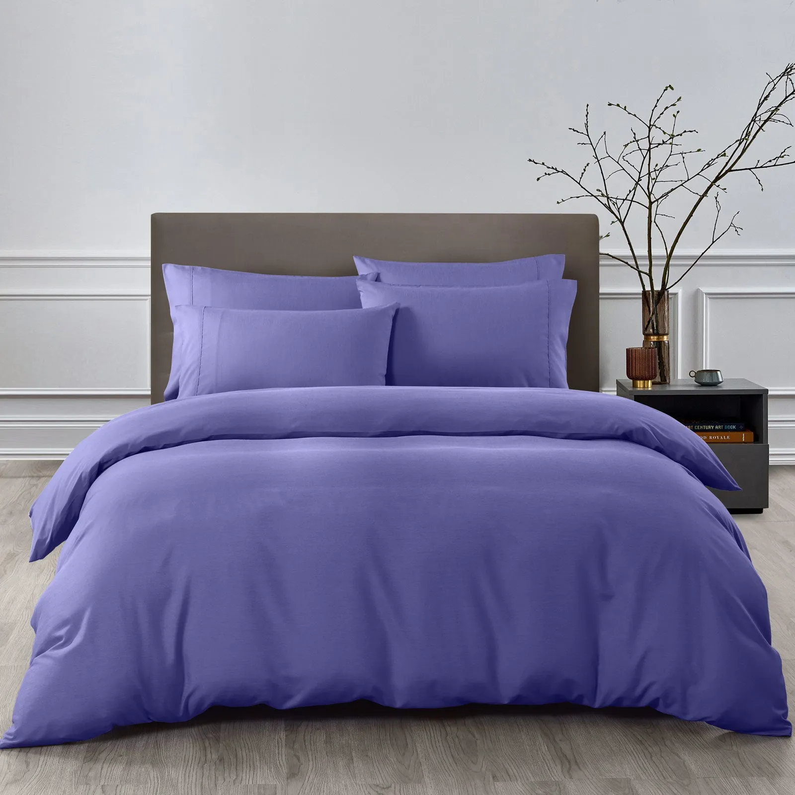 KING 2000TC Bamboo Cooling Quilt Cover Set - Royal Blue