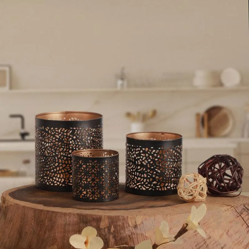 Malen Handcrafted Tealight Candle Holder - Set Of Three