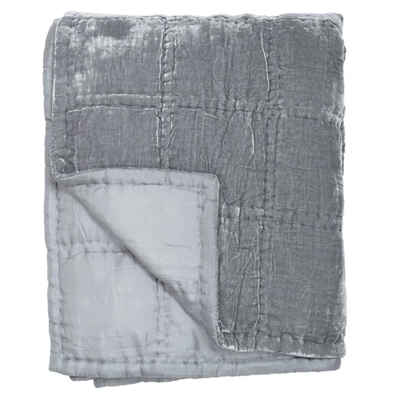 Metal Silk Velvet Coverlet