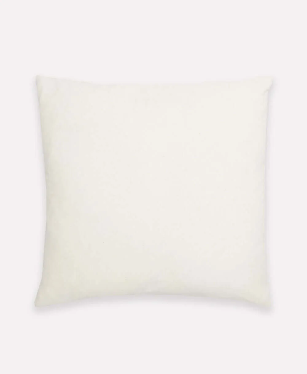 Mini Grid-Stitch Throw Pillow - Bone