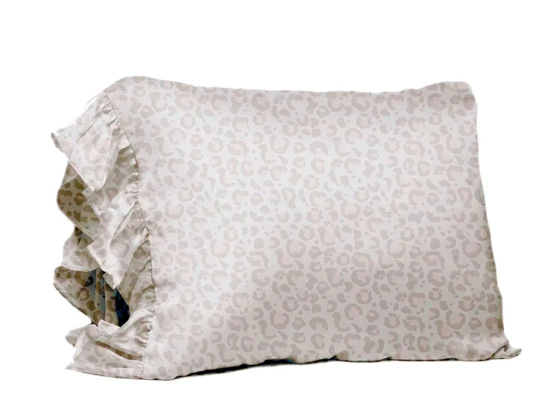 #N851 Ruffled King Silky Pillowcase