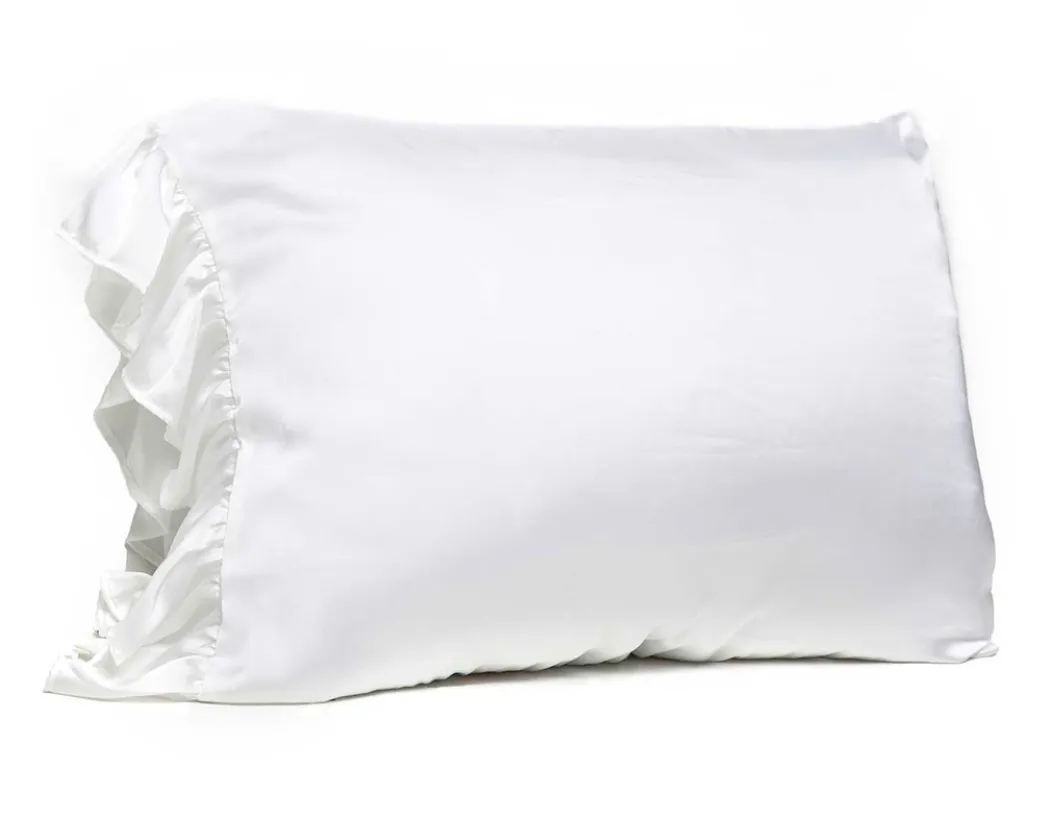 #N851 Ruffled King Silky Pillowcase