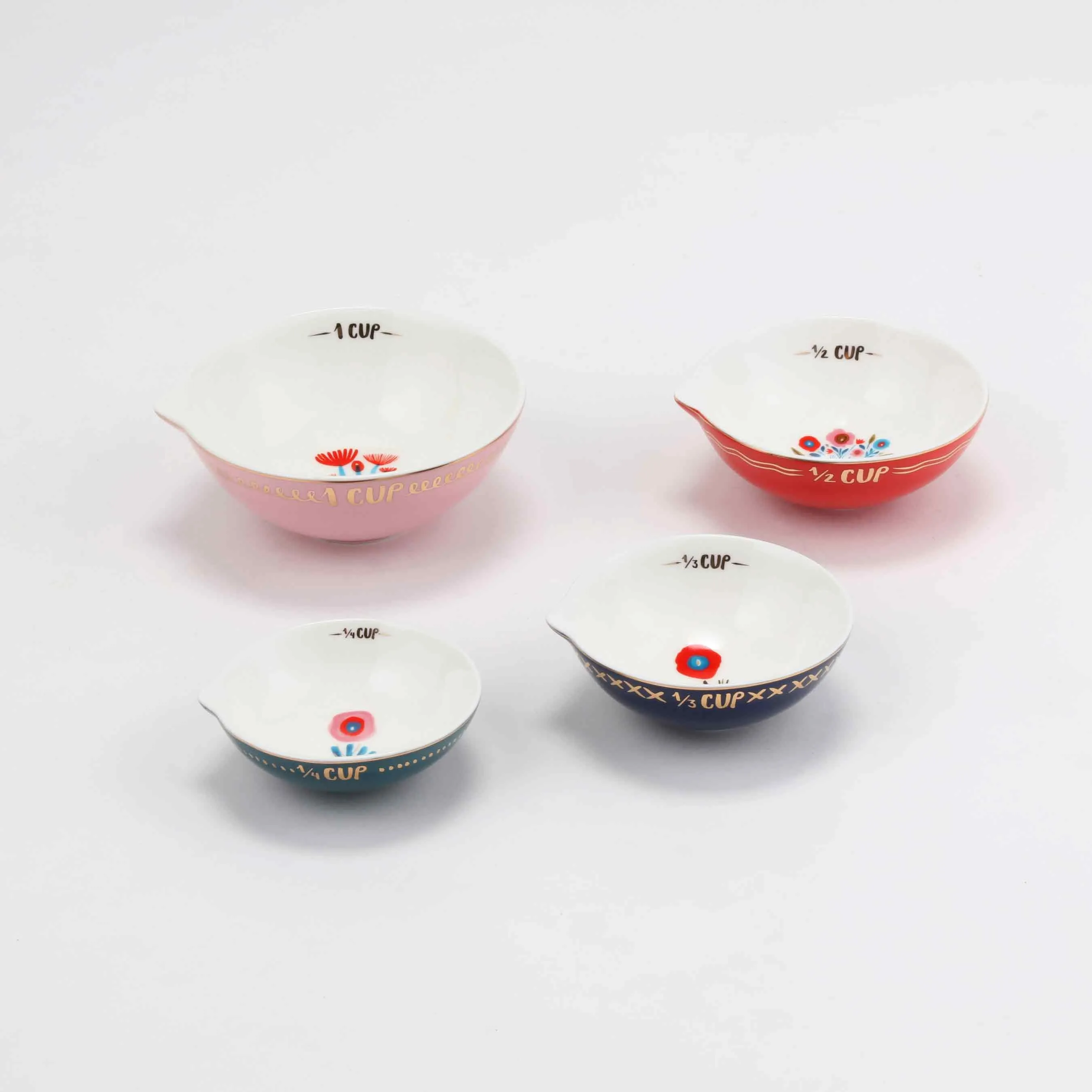 Poppies & Posies Ceramic Measuring Cups