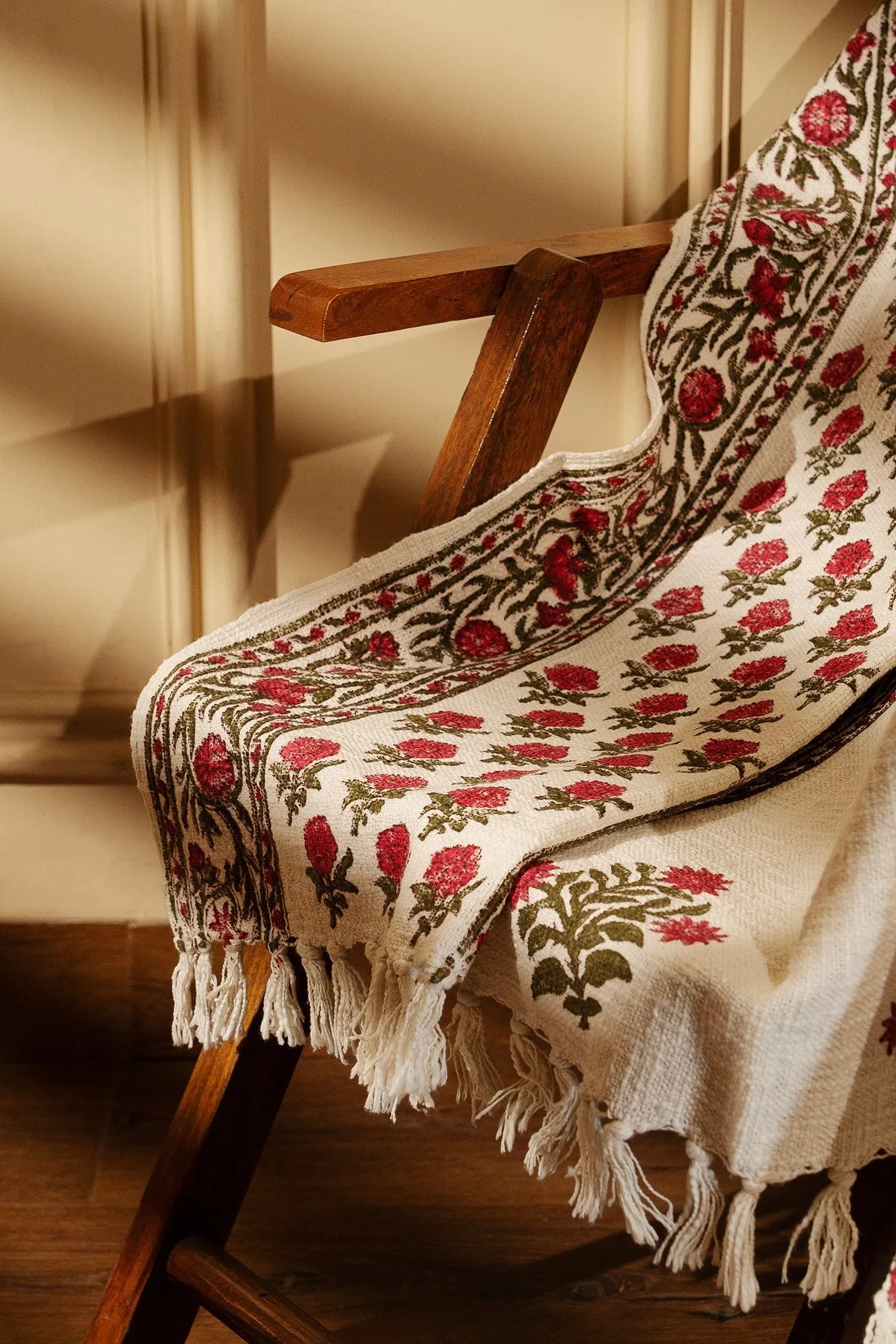 Rose Cotton Throw