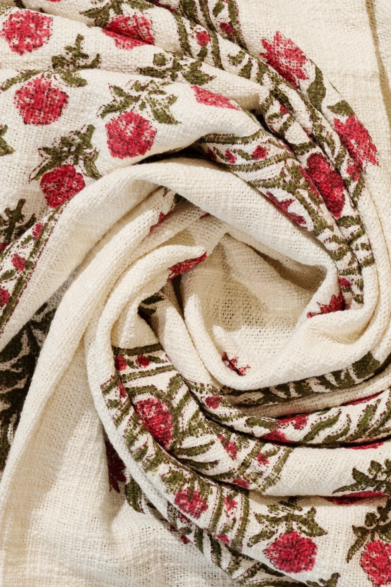 Rose Cotton Throw