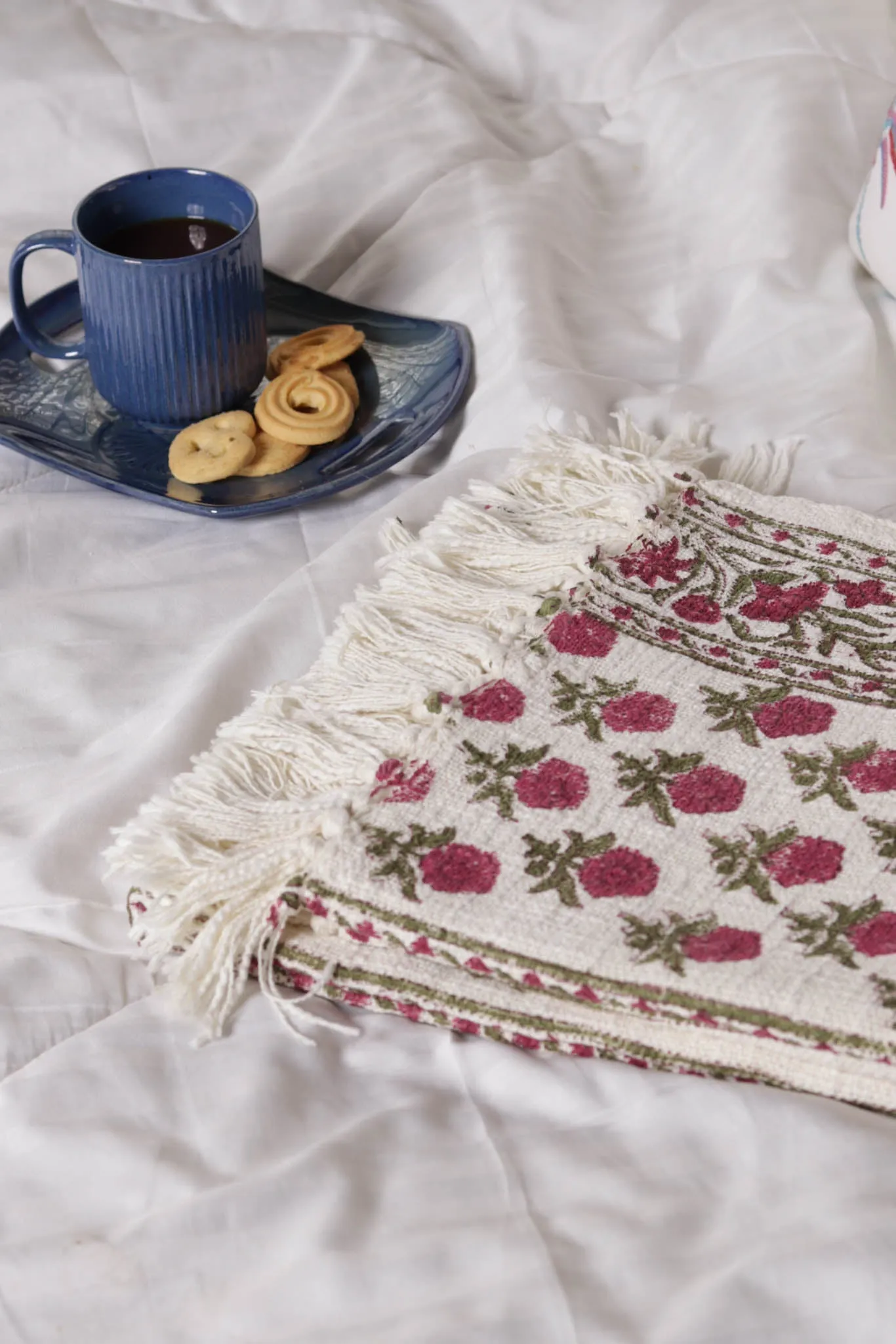 Rose Cotton Throw