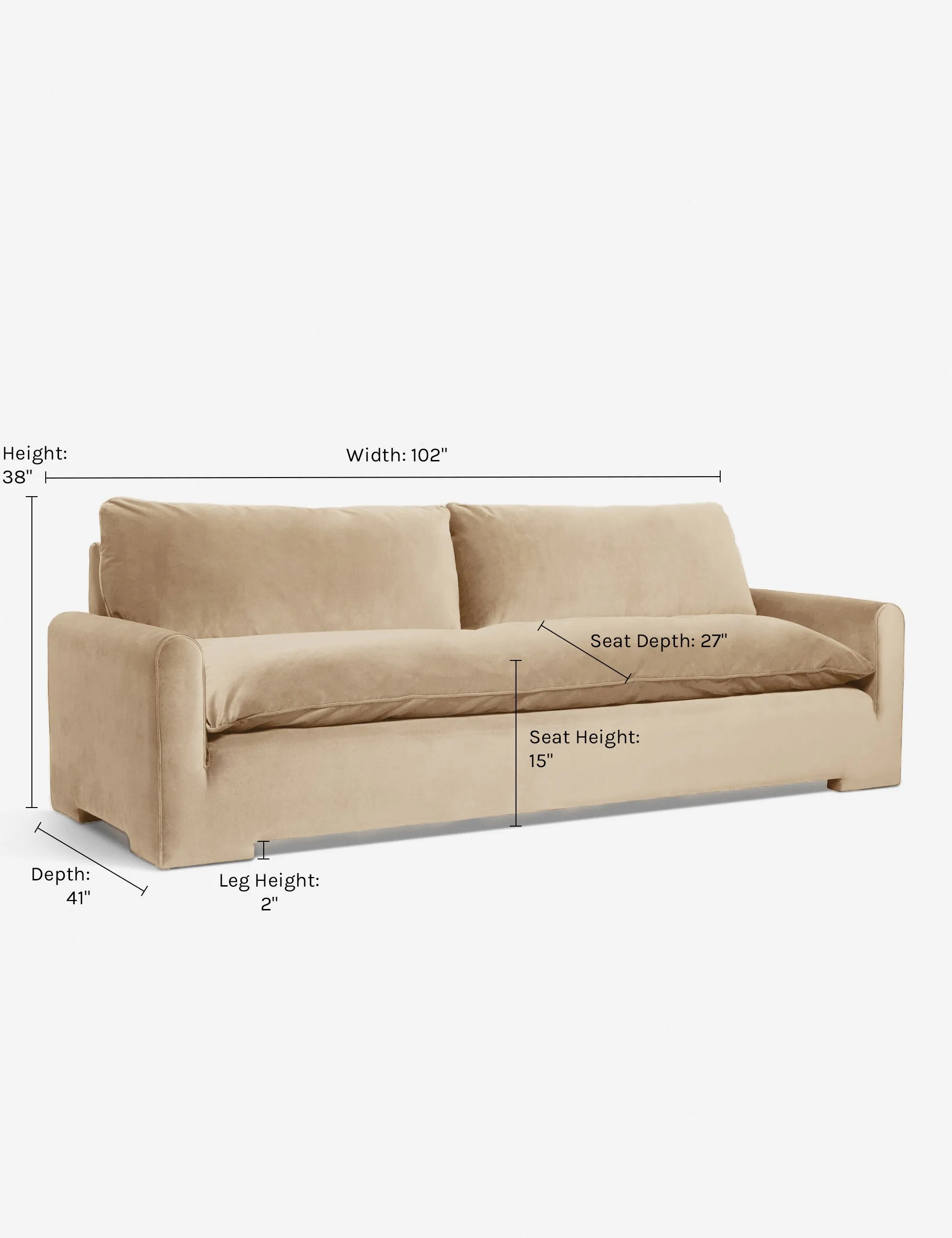 Rupert Sofa by Sarah Sherman Samuel