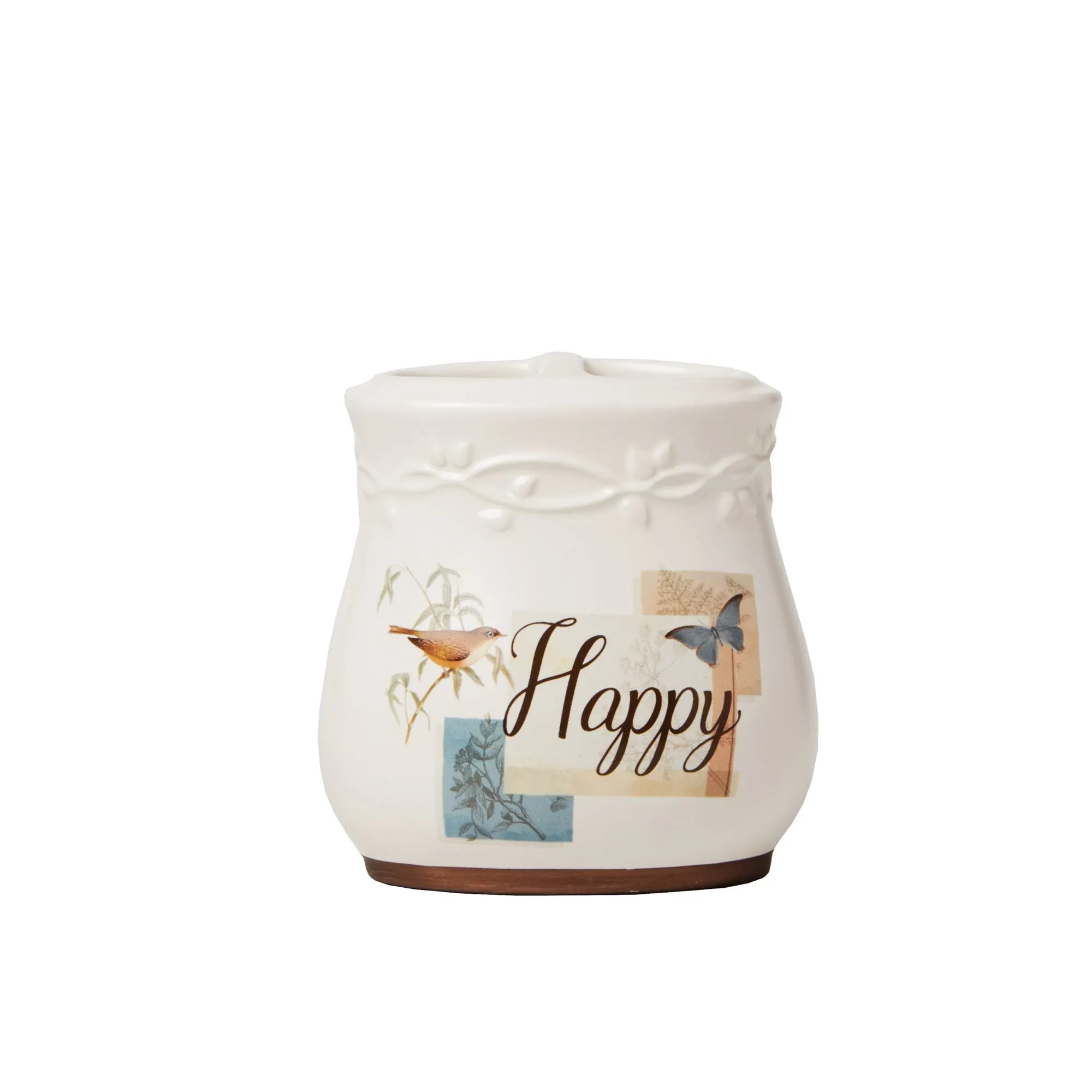 Saturday Knight Ltd New Hope Inspirational Bath Toothbrush Holder - 4.13x2.91x3.96", Cream