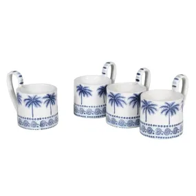 Set of 4 Palm Tree Mugs