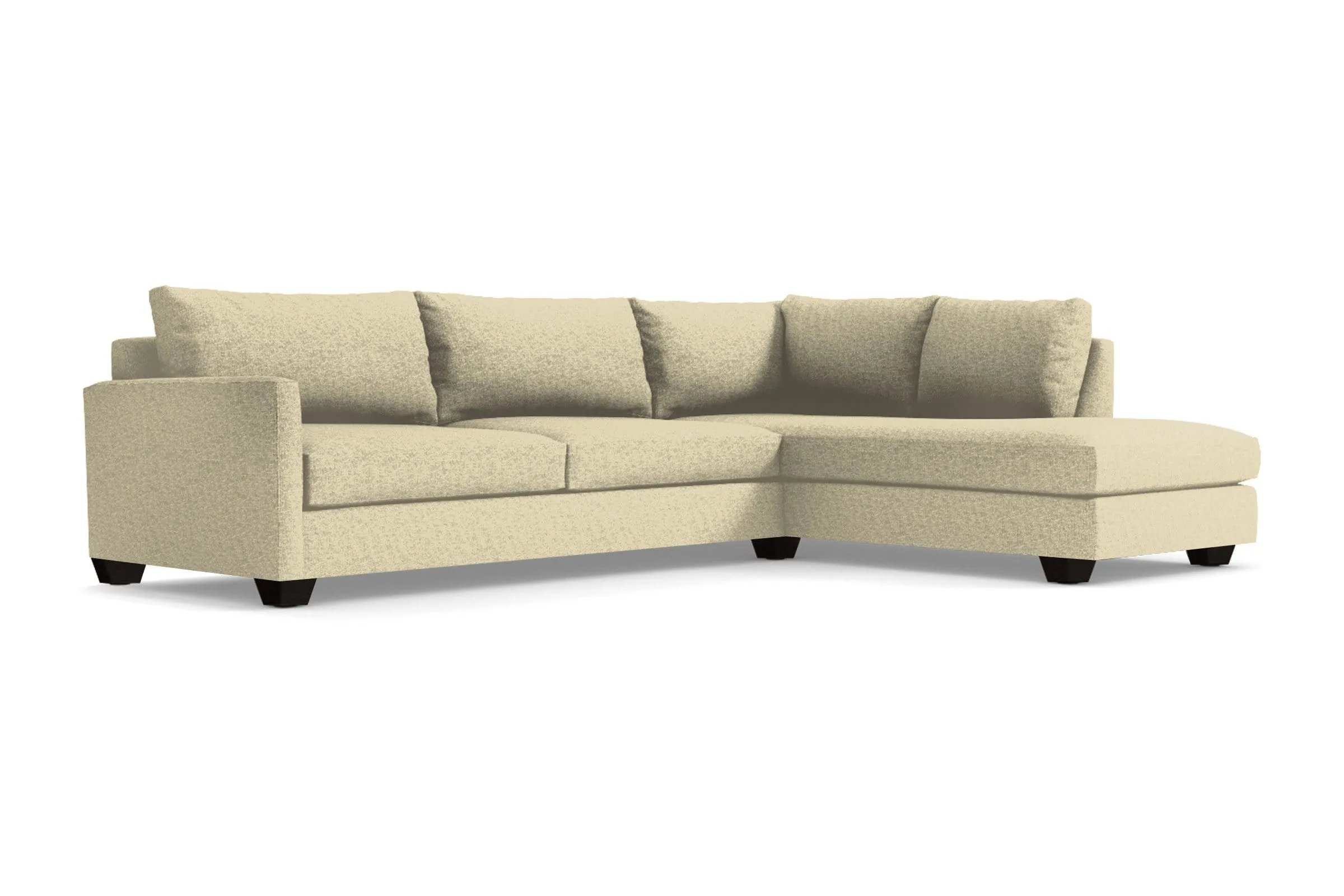 Tuxedo 2pc Sectional Sofa :: Leg Finish: Espresso / Configuration: RAF - Chaise on the Right