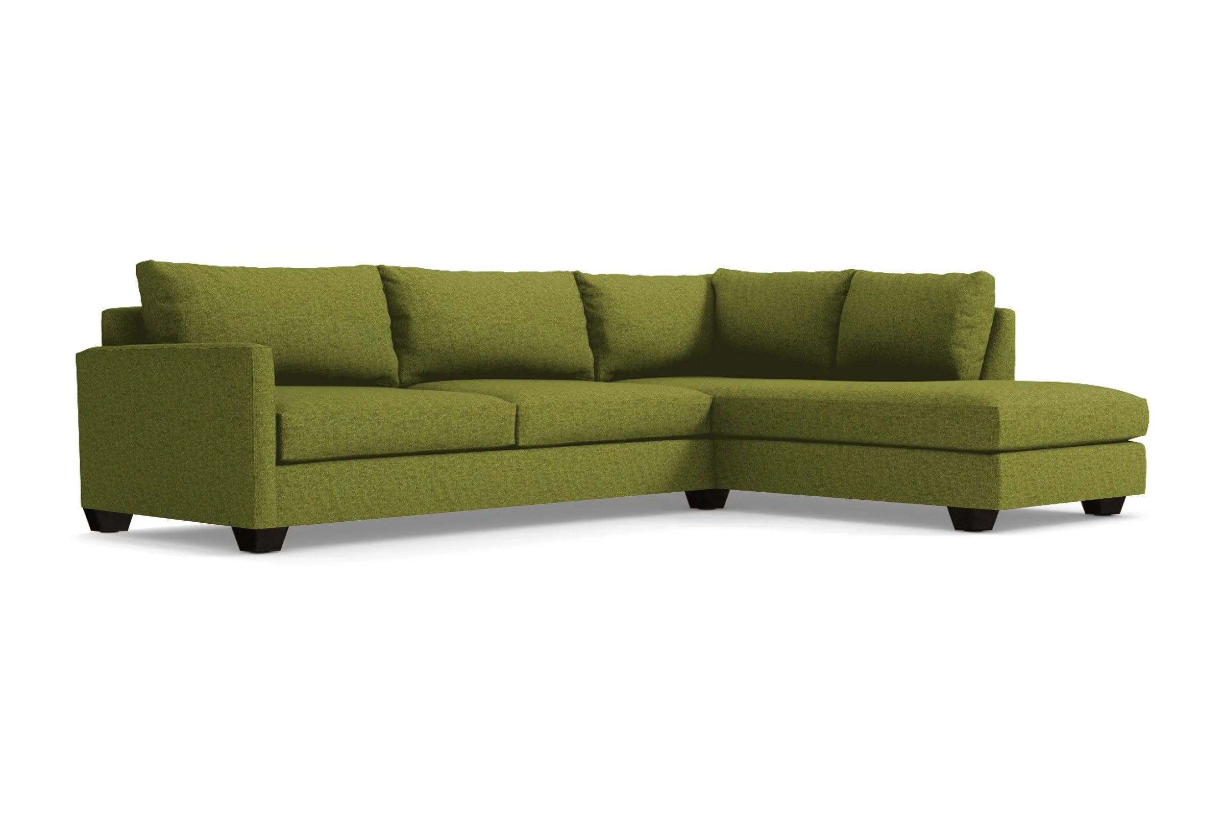 Tuxedo 2pc Sectional Sofa :: Leg Finish: Espresso / Configuration: RAF - Chaise on the Right