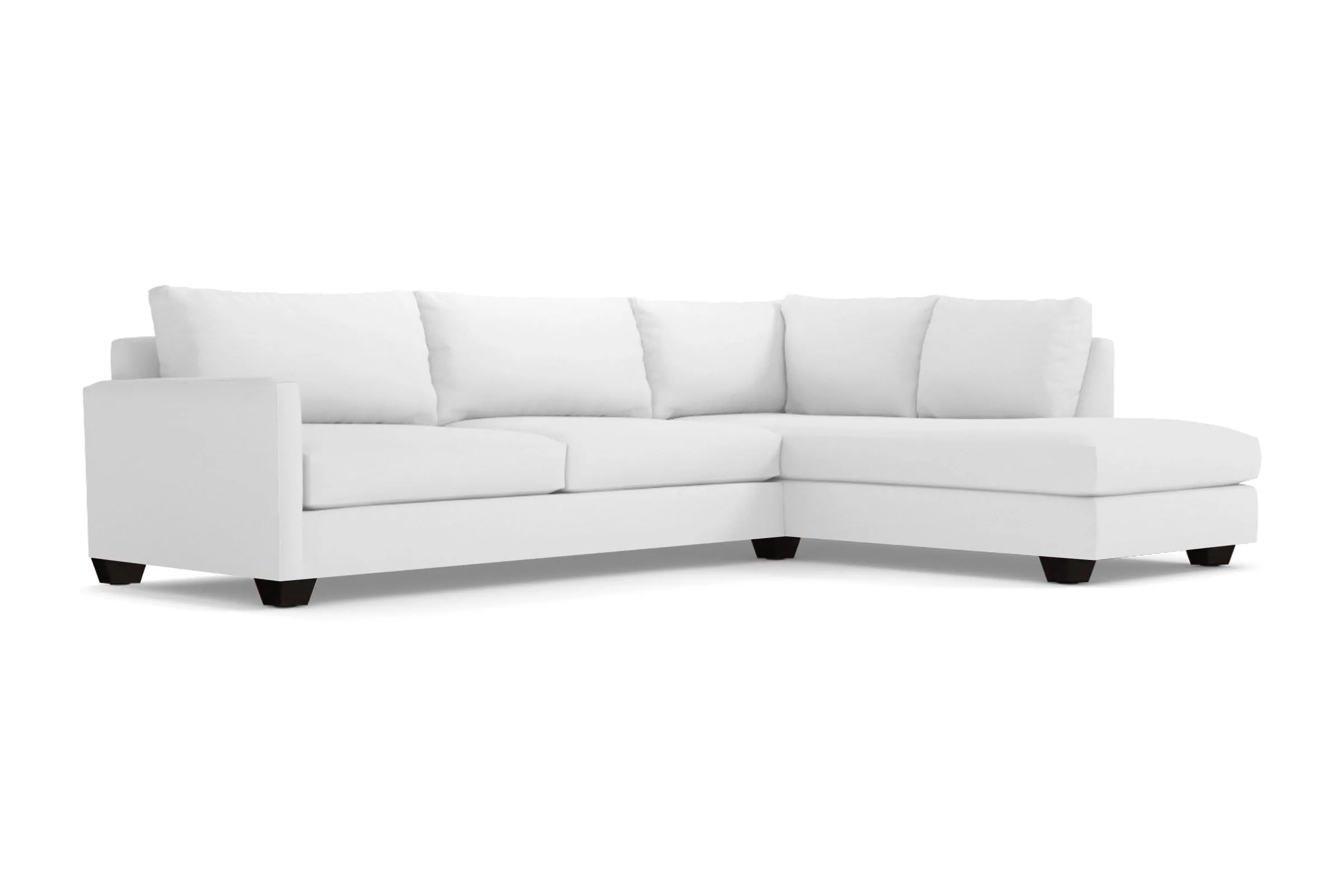 Tuxedo 2pc Sectional Sofa :: Leg Finish: Espresso / Configuration: RAF - Chaise on the Right