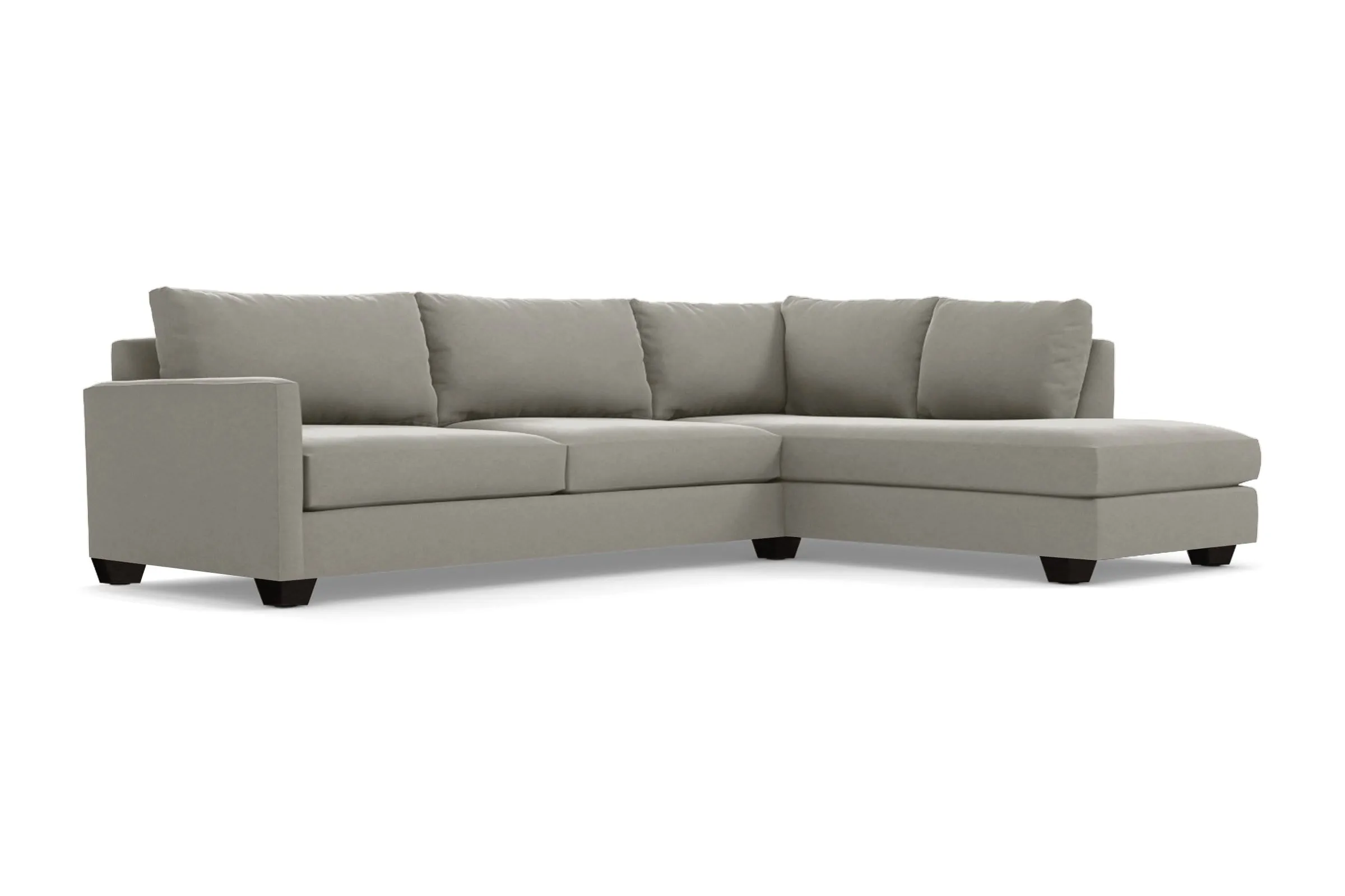 Tuxedo 2pc Sectional Sofa :: Leg Finish: Espresso / Configuration: RAF - Chaise on the Right