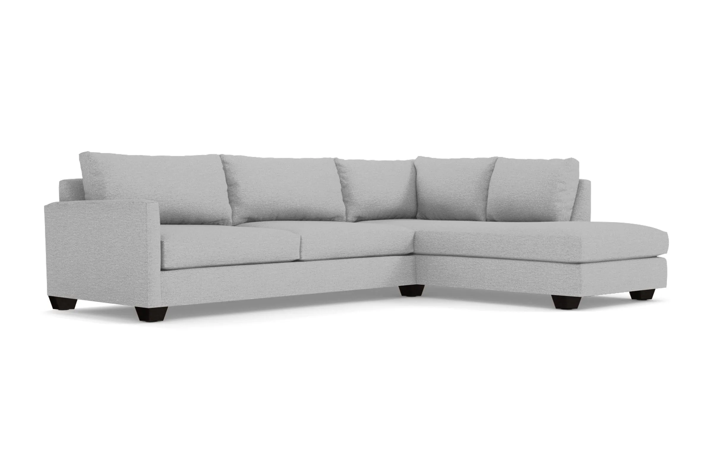 Tuxedo 2pc Sectional Sofa :: Leg Finish: Espresso / Configuration: RAF - Chaise on the Right