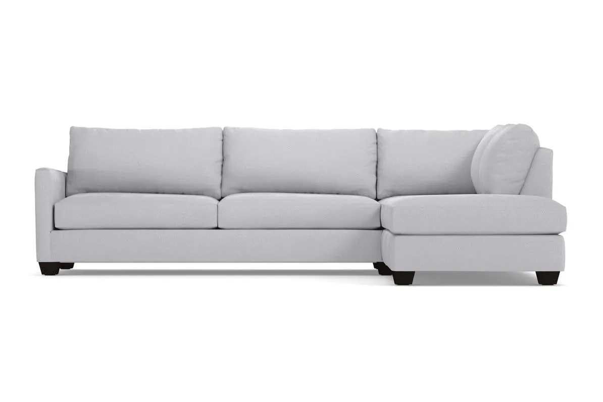 Tuxedo 2pc Sectional Sofa :: Leg Finish: Espresso / Configuration: RAF - Chaise on the Right