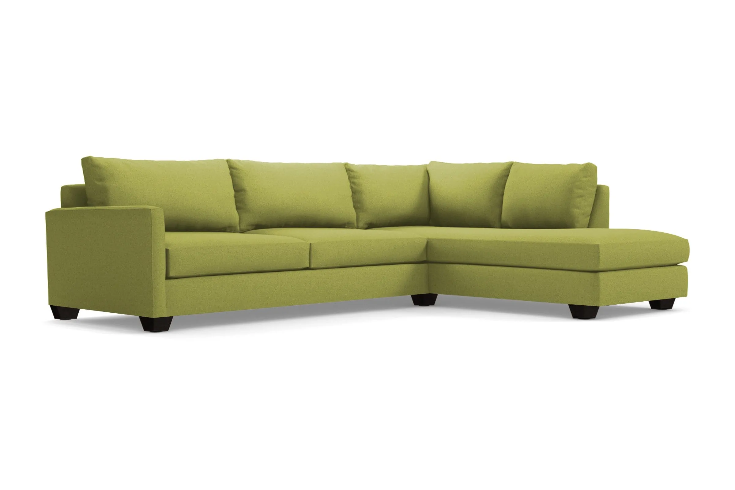 Tuxedo 2pc Sectional Sofa :: Leg Finish: Espresso / Configuration: RAF - Chaise on the Right