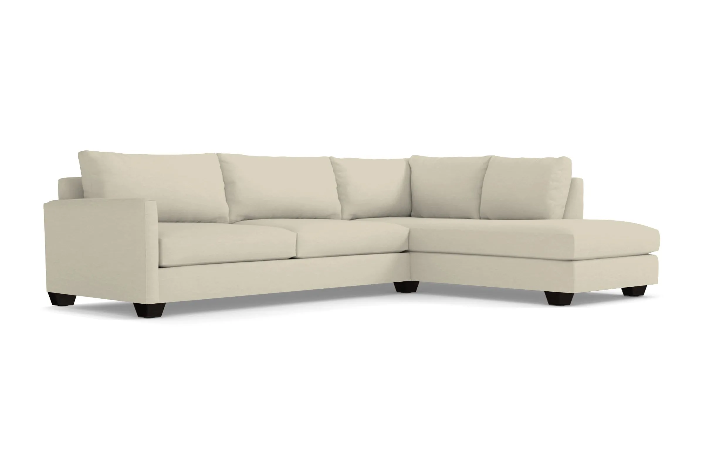 Tuxedo 2pc Sectional Sofa :: Leg Finish: Espresso / Configuration: RAF - Chaise on the Right