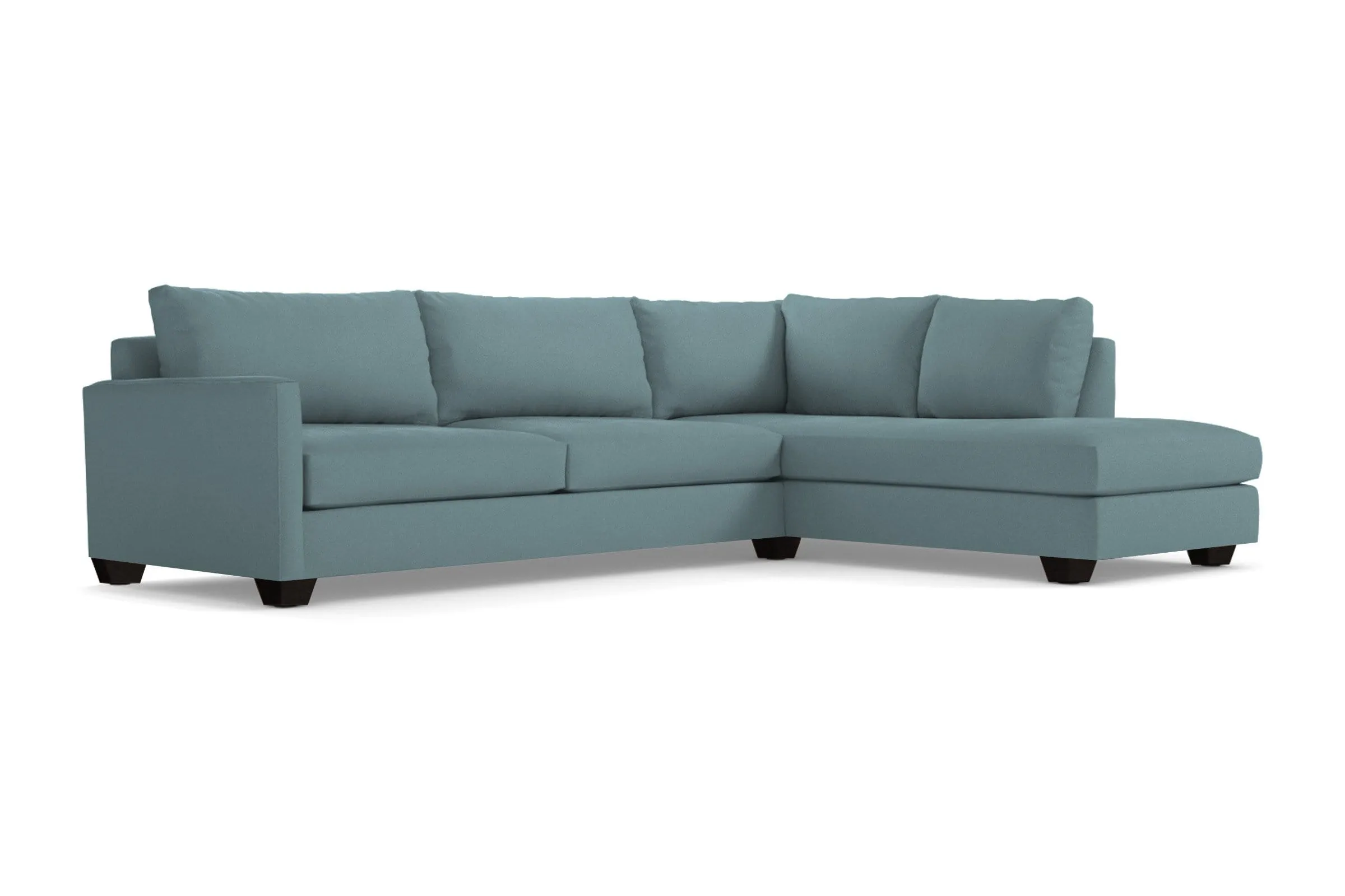 Tuxedo 2pc Sectional Sofa :: Leg Finish: Espresso / Configuration: RAF - Chaise on the Right