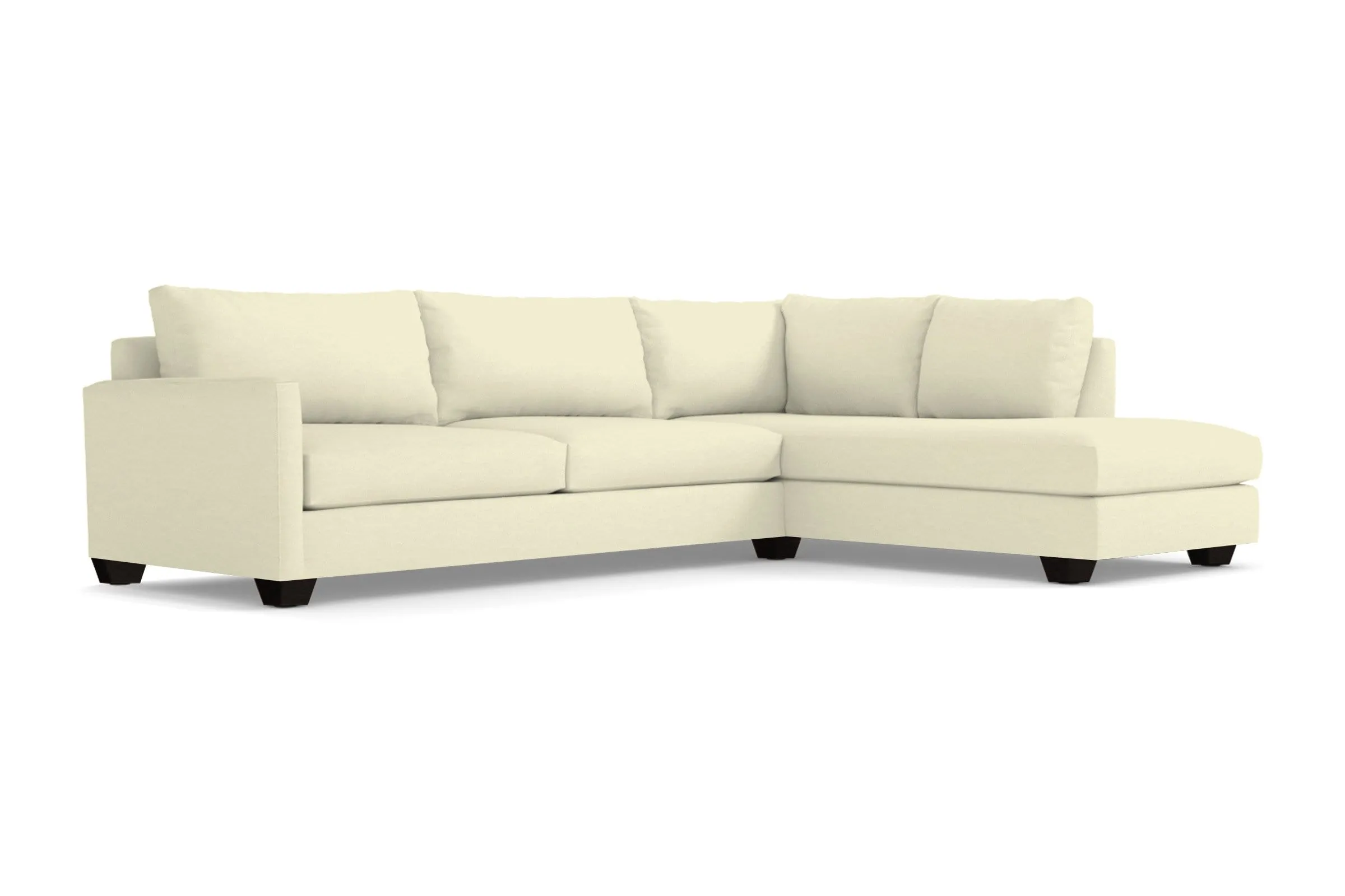 Tuxedo 2pc Sectional Sofa :: Leg Finish: Espresso / Configuration: RAF - Chaise on the Right