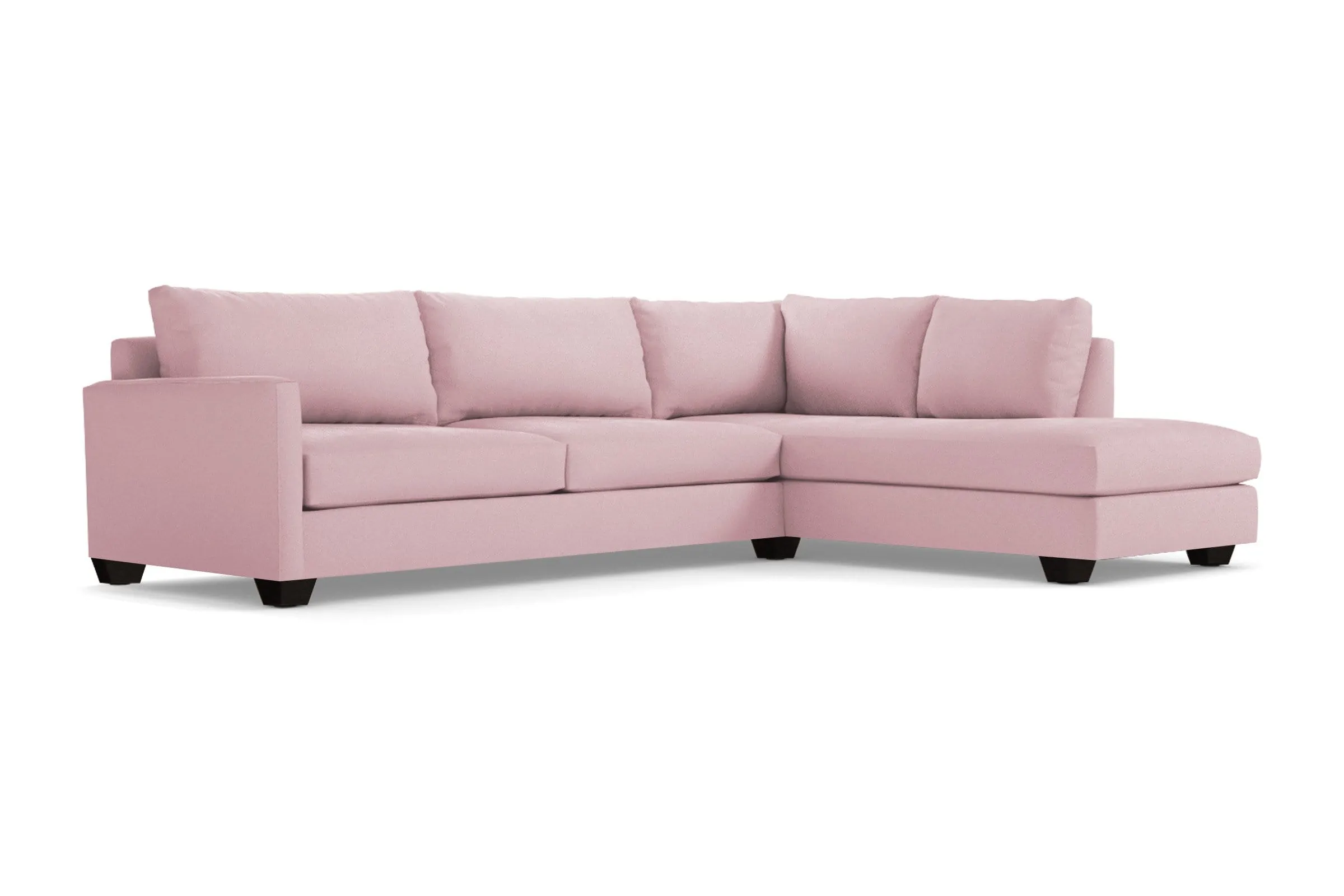 Tuxedo 2pc Sectional Sofa :: Leg Finish: Espresso / Configuration: RAF - Chaise on the Right