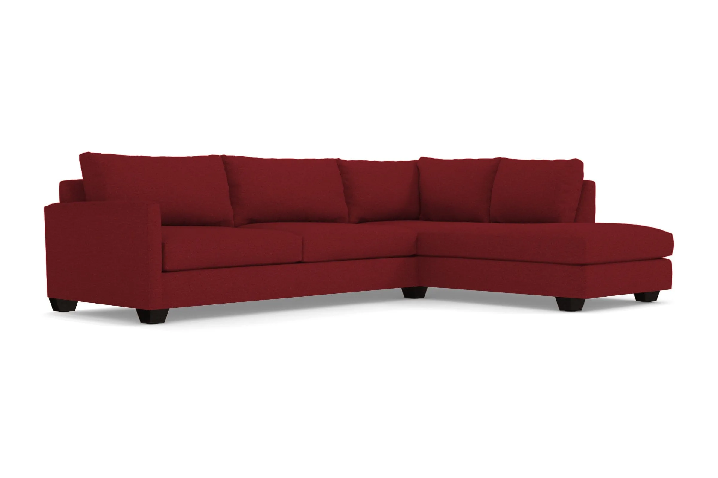 Tuxedo 2pc Sectional Sofa :: Leg Finish: Espresso / Configuration: RAF - Chaise on the Right