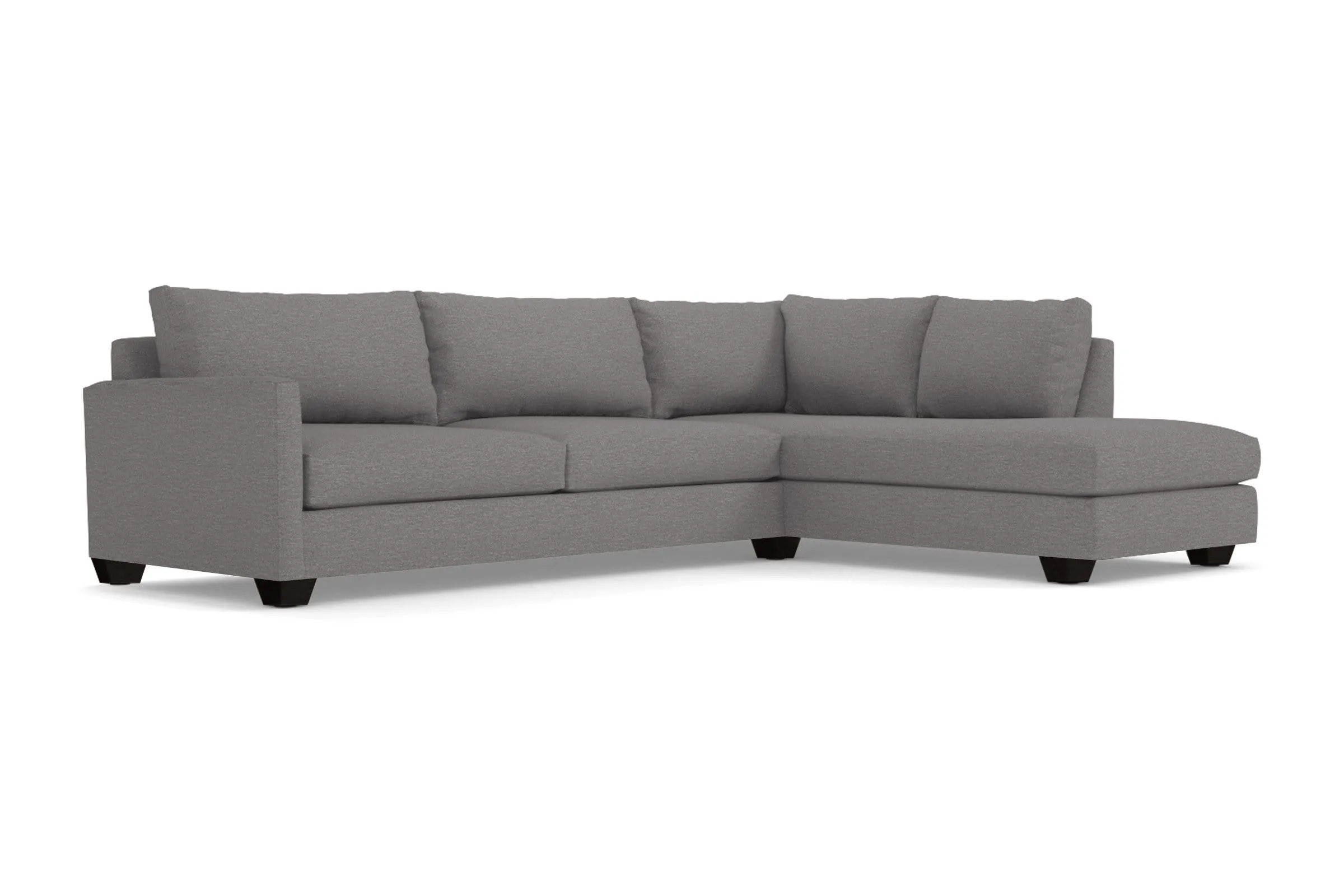 Tuxedo 2pc Sectional Sofa :: Leg Finish: Espresso / Configuration: RAF - Chaise on the Right