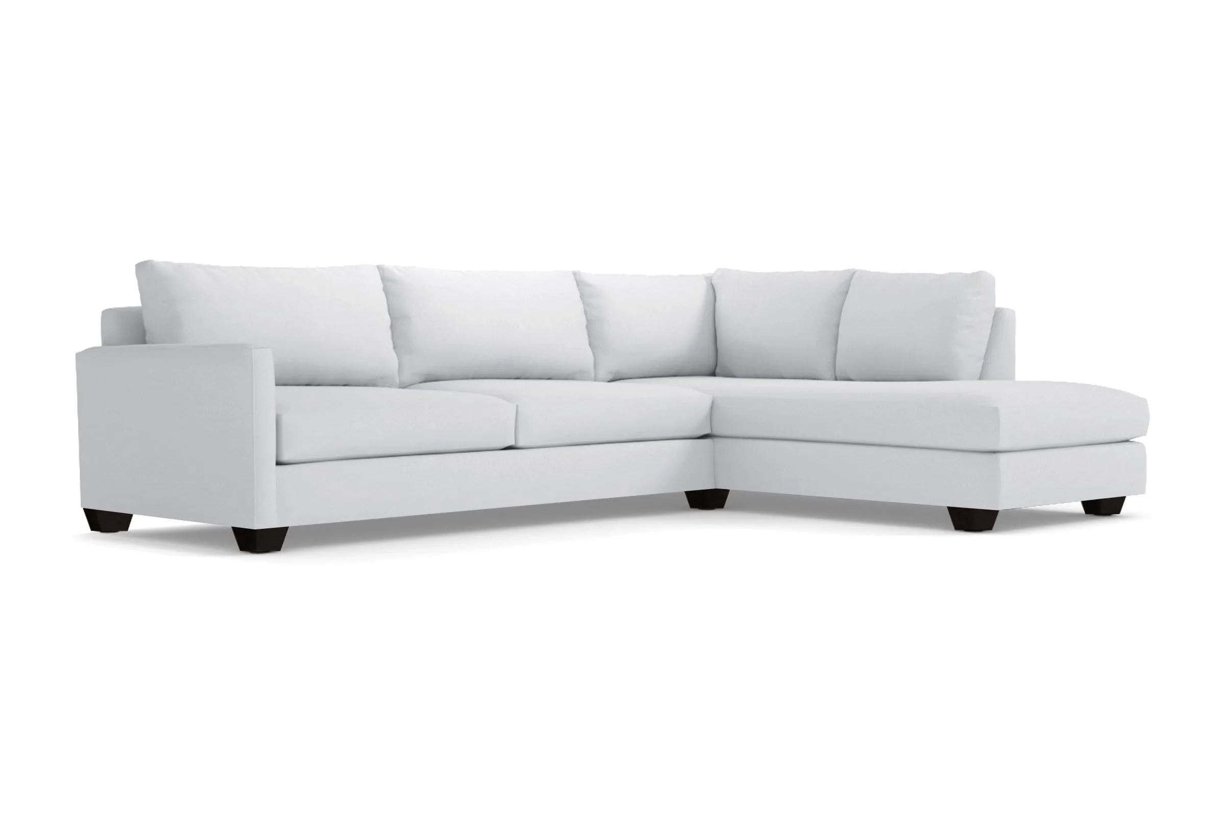 Tuxedo 2pc Sectional Sofa :: Leg Finish: Espresso / Configuration: RAF - Chaise on the Right