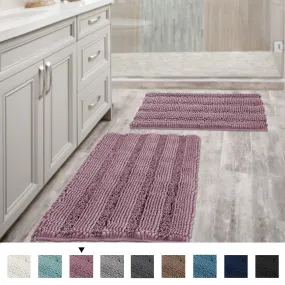 VERSAILTEX Non Slip Thick Shaggy Chenille Bathroom Rugs, Bath Mats for Bathroom Extra Soft and Absorbent