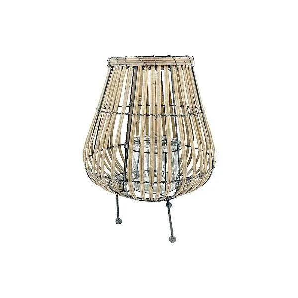 Willow Lantern with Metal Legs